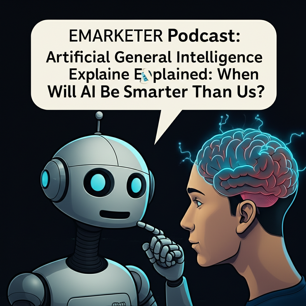 EMARKETER 팟캐스트: 인공일반지능(AGI) 해설 – AI가 우리보다 똑똑해지는 날은 언제일까?