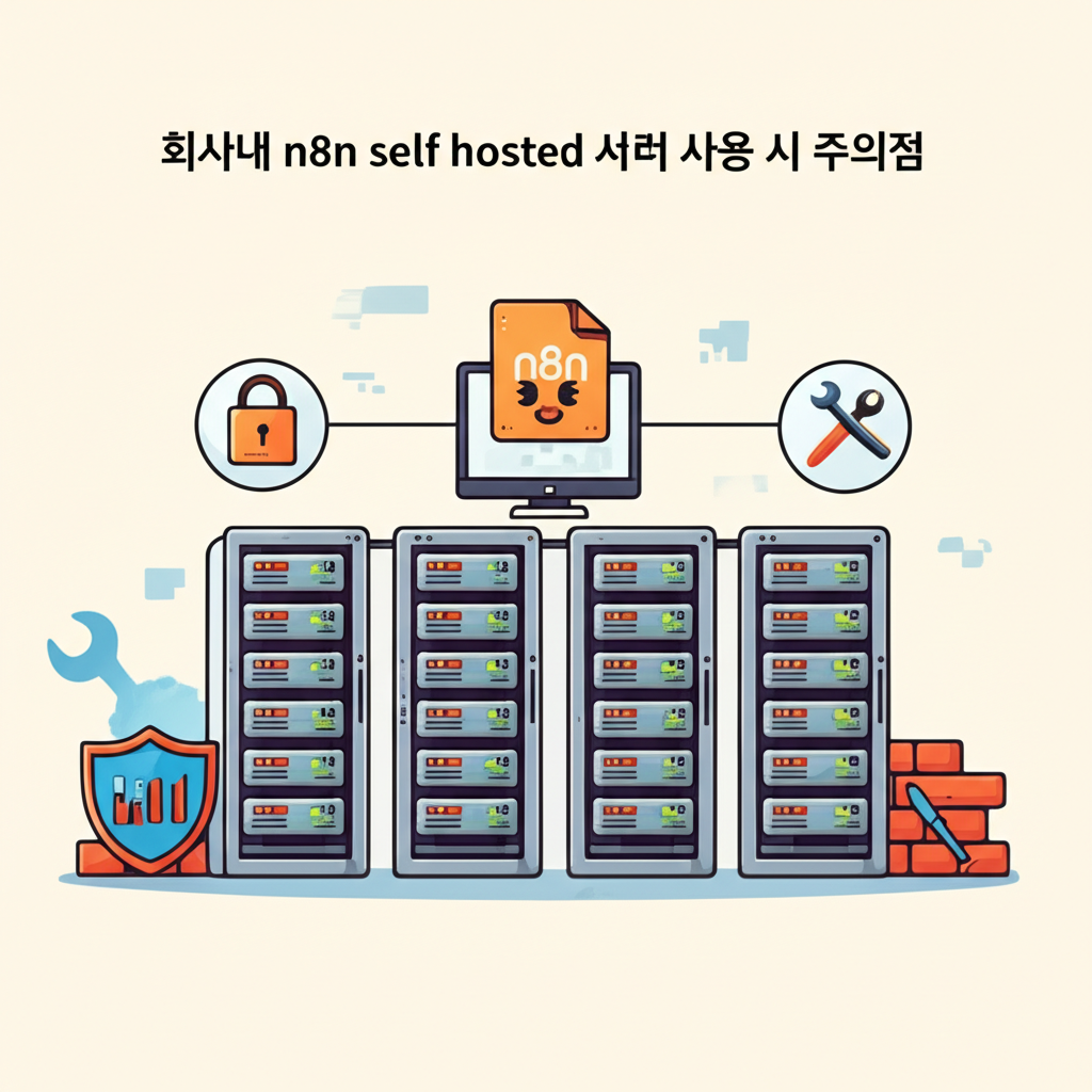 회사내 n8n self hosted 서버 사용 시 주의점