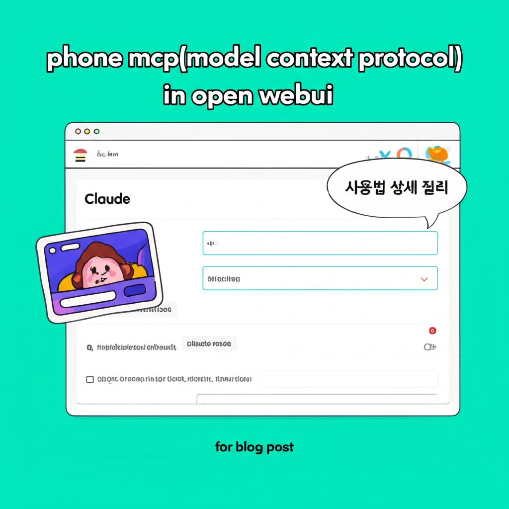 phone mcp(model context protocol) in open webui, claude 사용법 상세 정리