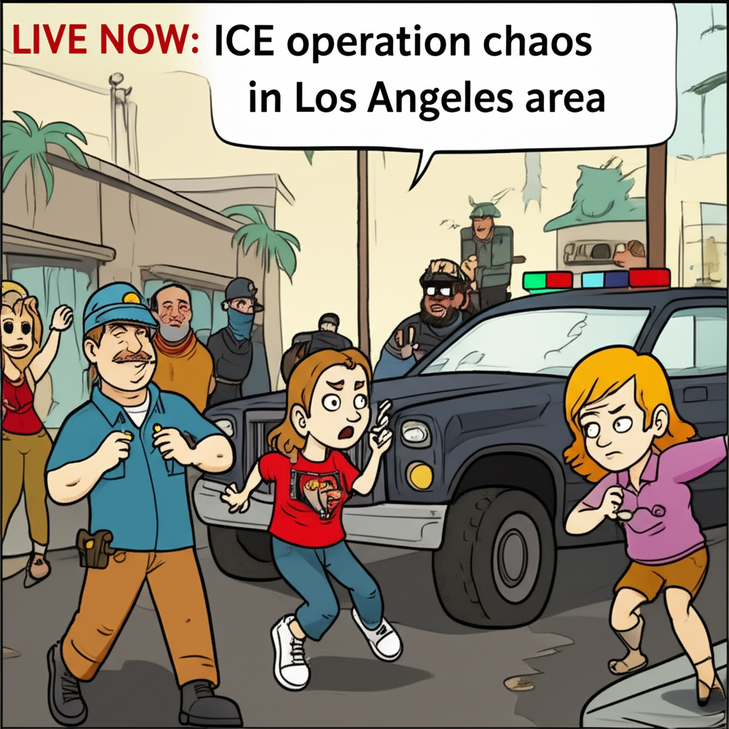 로스앤젤레스 ICE 대규모 이민 단속, 현장 상황은?