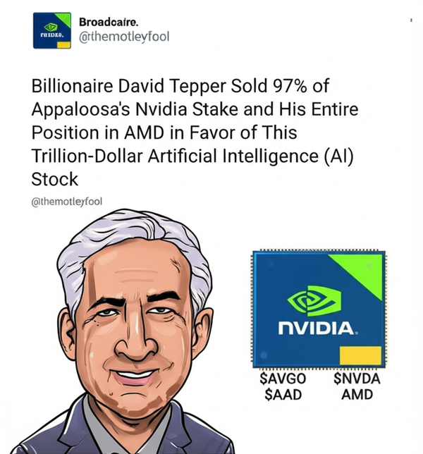 억만장자 데이비드 테퍼, 엔비디아 지분 97%와 AMD 전량 매도… 대체 AI 대장주로 갈아탔다