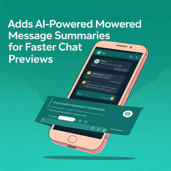 WhatsApp, AI 기반 메시지 요약 기능 추가로 빠른 채팅 미리보기 제공